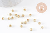 Perles rondelles intercalaires texturées zamac doré 4.5mm, x20 (G10094)