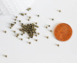 Perles rondes bronze intercalaires 2mm, x10 gr (G5147)