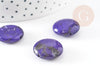 Perles rondes en howlite Violet, perles howlite, howlite naturelle, 20mm, x5 (G1601)