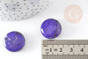 Perles rondes en howlite Violet, perles howlite, howlite naturelle, 20mm, x5 (G1601)