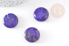 Perles rondes en howlite Violet, perles howlite, howlite naturelle, 20mm, x5 (G1601)
