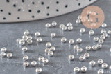 Perles rondes intercalaire acier 304 inoxydable argenté 3mm, x10 (G11349)-Perles-Gingerlily Perles