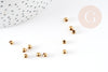 Perles rondes intercalaires laiton brut4 mm , x 100 (8GR) (G8752)