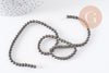 Perles rondes pyrite naturelle 4mm grade A, x1 fil de 39cm (G1539)