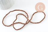 Perles toupies cristal cuivre, perles bijoux, perle cristal,Perle verre facette,création bijoux, fil de 180,3x2mm x1 (G5910)