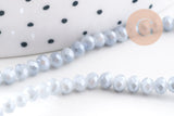 Perles toupies cristal gris clair, perles bijoux, cristal, verre facette, création bijoux, 3x2mm, fil de 36cm (G4691)