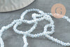 Perles toupies cristal transparent gris clair irisé, bijoux cristal,verre facette,création bijoux, 2.5x2mm, fil de 45cm x1 (G3617)