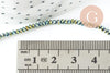 Perles toupies cristal vert métallisé facette, fil de 180 perles, 3x2mm, x1 (G5909)