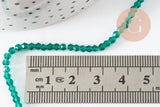 Perles toupies verre autrichien transparent facettées bleu clair 2x3mm, création bijoux cristal DIY, fil de 41cm x1 (G8421)