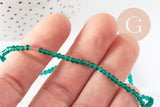 Perles toupies verre autrichien transparent facettées bleu clair 2x3mm, création bijoux cristal DIY, fil de 41cm x1 (G8421)