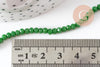 Perles toupies vert émeraude, perles bijoux, fourniture créative, Perle verre facette,fil de 36cm, 3mm x1 (G5376)