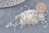 Perles tube blanc argent façon Delica miyuki, x1 Sachet 8g (G10909)