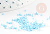 Perles tube bleu ciel opaque façon Delica miyuki 1.5-2mm, x1 sachet de 8gr (G9159)