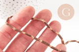 Perles tube coco nature, bois naturel, perles bois, Perles tube bois,14-19mm, fil de 38cm, x1 G0014