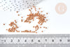 Perles tube cuivre métallisé mat façon Delica miyuki 2mm, x1 Sachet 8g (G7760)