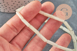 Perles tube jade naturel vert très clair, création bijoux perle pierre naturel,13mm, fil de 30 perles x1 (G4160)