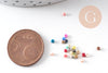 Perles tube multicolore façon Delica miyuki, x1 Sachet 8g (G10882)