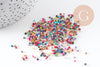 Perles tube multicolore façon Delica miyuki, x1 Sachet 8g (G10882)