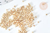 Perles tube or clair métallisé mat façon Delica miyuki, x1 Sachet 8g (G7777)