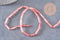 Perles tube quartz cerise verre 13mm, x1 fil de 37cm (G4159)
