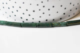 Perles tube rond jade africain naturel vert 13mm, x1 fil de 40cm (G4014)