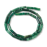 Perles tube rond jade africain naturel vert 13mm, x1 fil de 40cm (G4014)