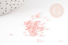 Perles tube rose clair opaque façon Delica miyuki 1.5-2mm, x1 sachet de 8gr (G9164)
