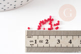 Perles tube rouge rose opaque façon Delica miyuki 1.5-2mm, x1 sachet de 8gr (G9166)