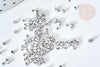 Perles tube verre argent métallisé brillant façon Delica miyuki,x1 Sachet 8g (G7761)