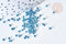 Perles tube verre bleu foncé métallisé mat façon Delica miyuki, x1 Sachet 8g (G7776)