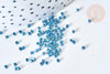 Perles tube verre bleu foncé métallisé mat façon Delica miyuki, x1 Sachet 8g (G7776)