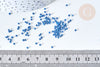Perles tube verre bleu foncé métallisé mat façon Delica miyuki, x1 sachet de 8g (G7774)