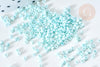 Perles tube verre turquoise clair façon Delica miyuki, x1 sachet de 8g (G7781)