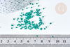 Perles tube verre vert façon Delica miyuki, x1 sachet de 8g (G7780)