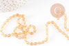 Perles verre ovale Jaune topaze facetté 6mm, x1 fil de 39cm (G1496)