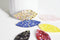 Pétale simili cuir paillettes 57.5mm, fourniture créative,cuir synthétique,fabrication coiffure, accessoire mariage, x10 ,G2735