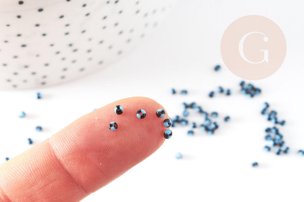 Petite Perle rocaille rayé noir bleu 1.5x2mm, perle rocaille multicolore, perle multicolore,perle africaine, x10gr (G3073)