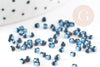 Petite Perle rocaille rayé noir bleu 1.5x2mm, perle rocaille multicolore, perle multicolore,perle africaine, x10gr (G3073)