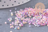 Petite Perles rocaille intérieur multicolore pastel 2-2.5mm, x10gr (G10398)