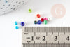 Petite Perles rocaille multicolore, perles métallisées multicolores,2.5mm x 3mm, x 5gr (G0774)