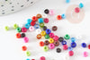 Petite Perles rocaille multicolore, perles métallisées multicolores,2.5mm x 3mm, x 5gr (G0774)