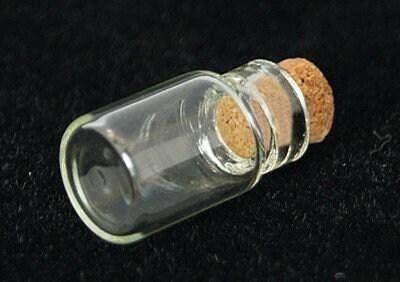 Petite bouteille en verre bouchon Liège 18x10mm, x1 (G4887)