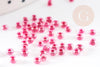Petite perles de rocaille rose transparent 2.5mm, x 10gr (G2371)