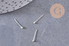 Piercing clou argent 925 massif boule 1.5mm, x1 (G5149)