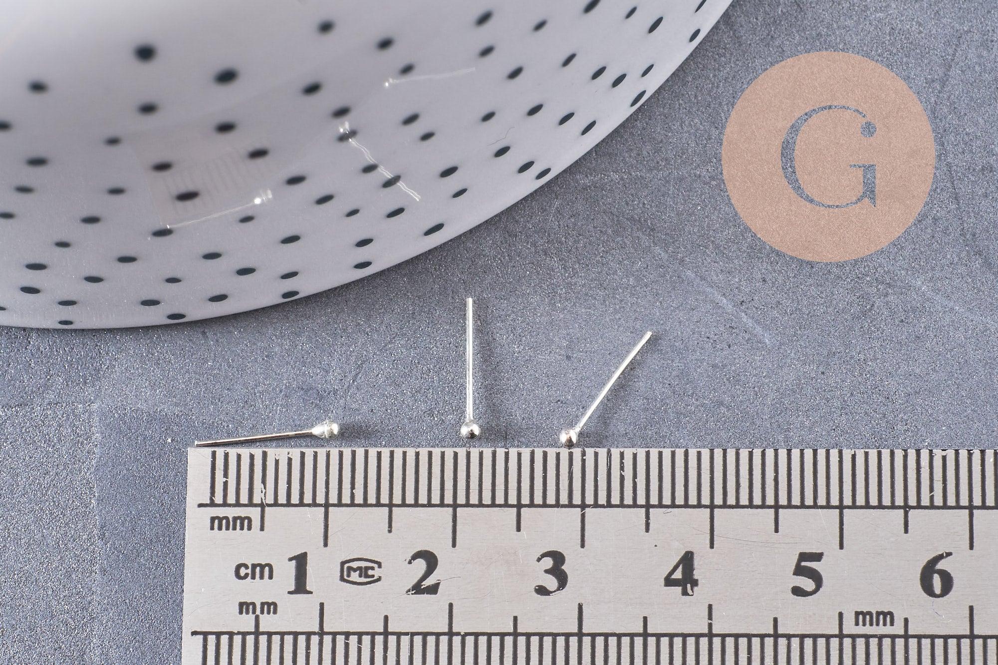 Piercing clou argent 925 massif boule 1.5mm, x1 (G5149)
