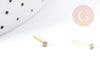 Piercing nez acier 316L chirurgical inoxydable strass blanc 2mm, piercing acier x1 G9005