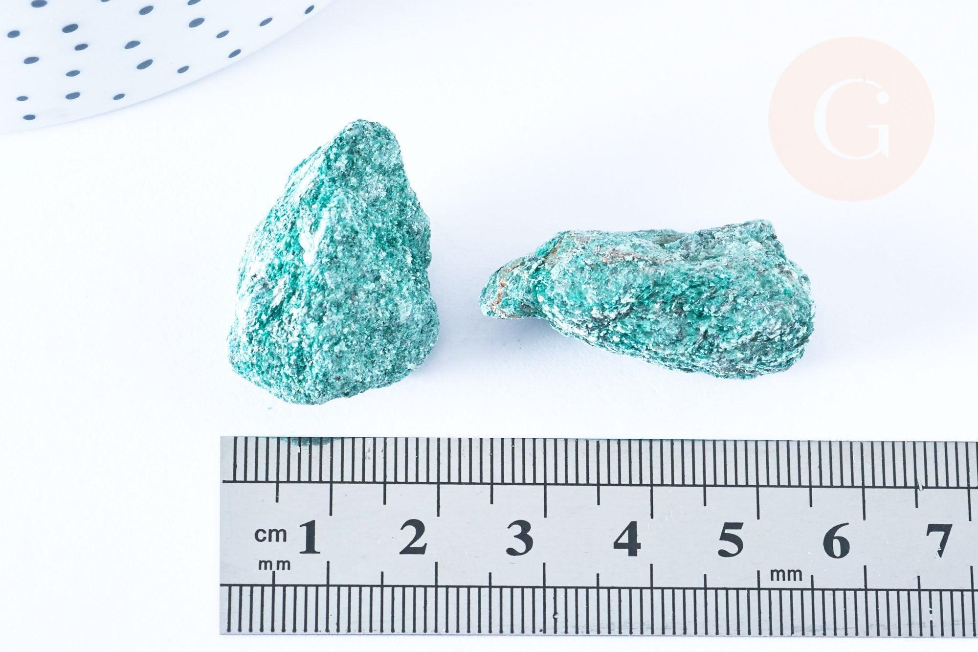 Pierre Fuchsite naturelle brute 25-40mm, pierre naturelle semi-précieuse lithothérapie, x1 (G6455)