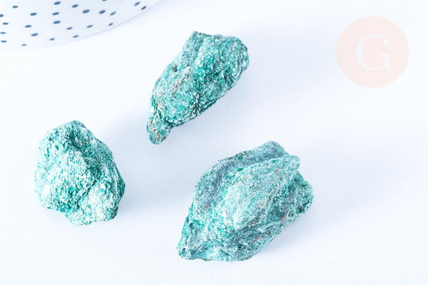 Pierre Fuchsite naturelle brute 25-40mm, pierre naturelle semi-précieuse lithothérapie, x1 (G6455)