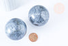 Pierre boule calcite bleue naturelle 47-50mm, pierre lithotthérapie décoration de la maison, x1 (G5769)