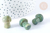 Pierre de massage champignon agate mousse naturelle lithothérapie 20-21mm, pierre lithothérapie, x1, G7551